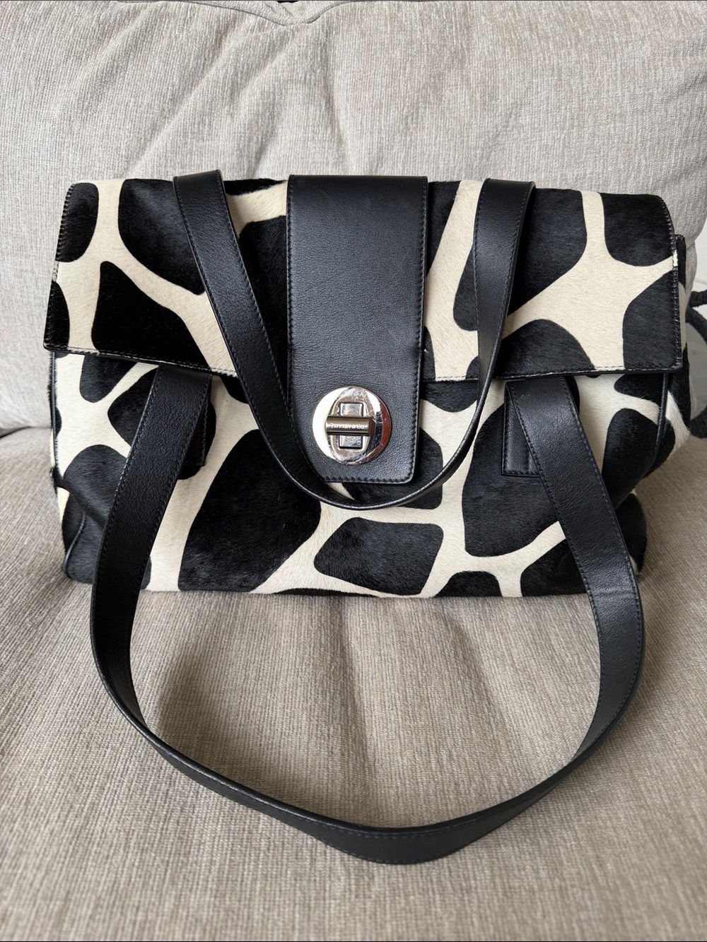 Tiffany & Co. Black and White Ponyhair Shoulder Bag